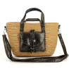Sac paille et noir